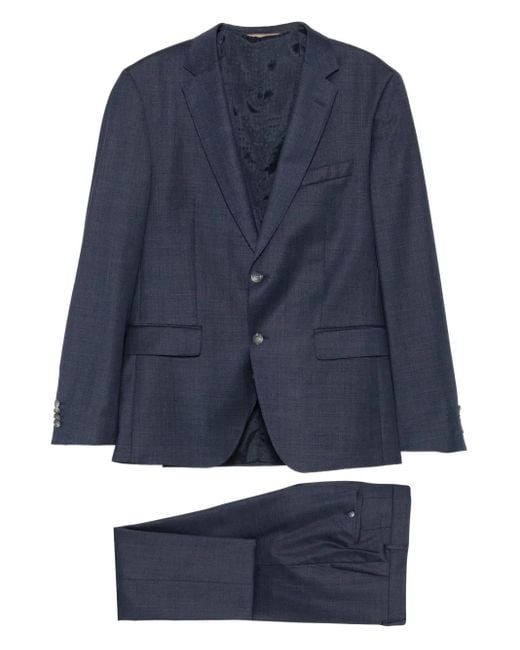 Boss Blue Single-Breasted Suit for men