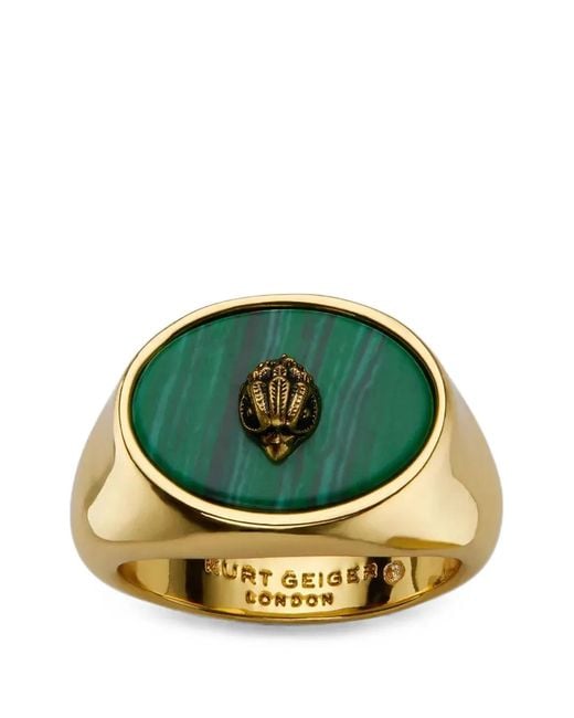 Kurt Geiger Green Eagle Signet Ring