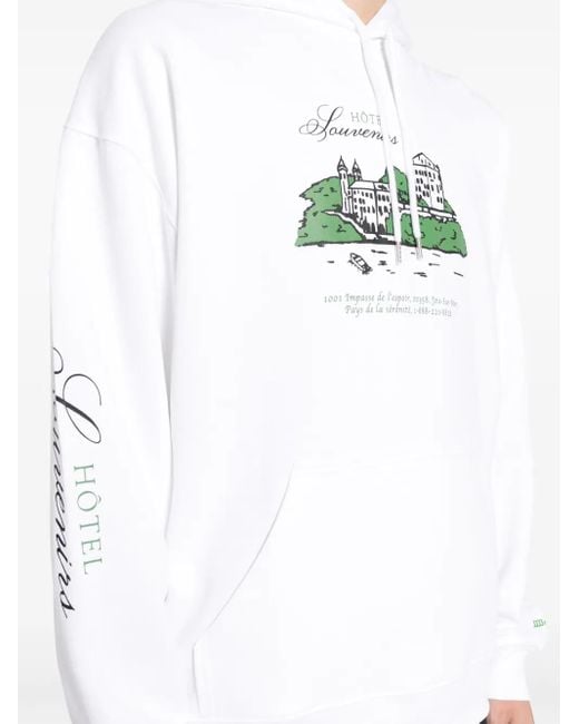 A.P.C. White Jjjjound Edition 'hôtel Souvenirs' Hoodie for men