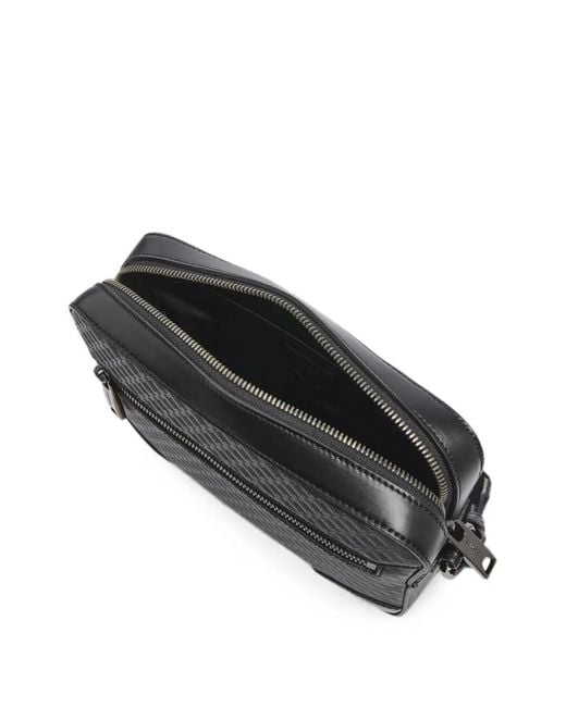 Lancel Black Charlie Logo-Embossed Messenger Bag for men