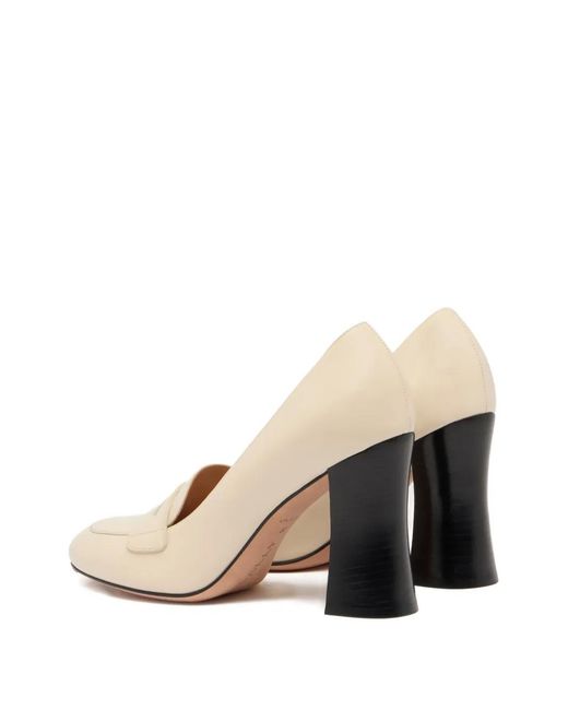 Bally White Saule Block-Heel Pumps