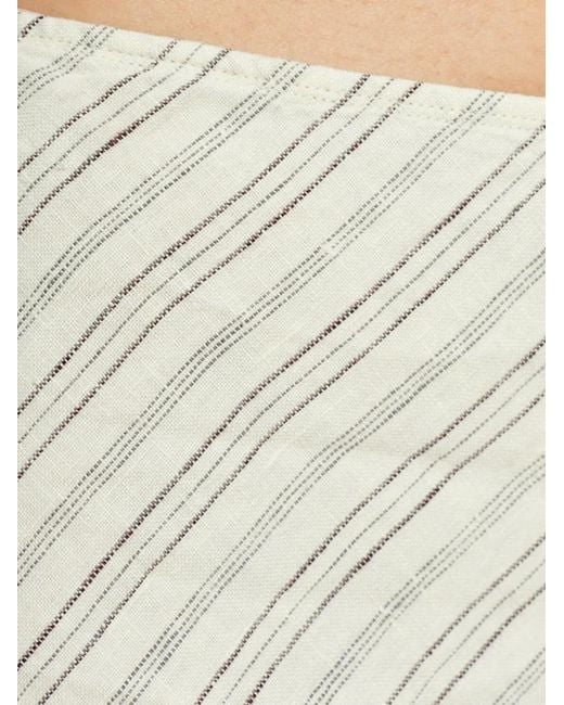 Samsøe & Samsøe White Saagneta Striped Maxi Skirt