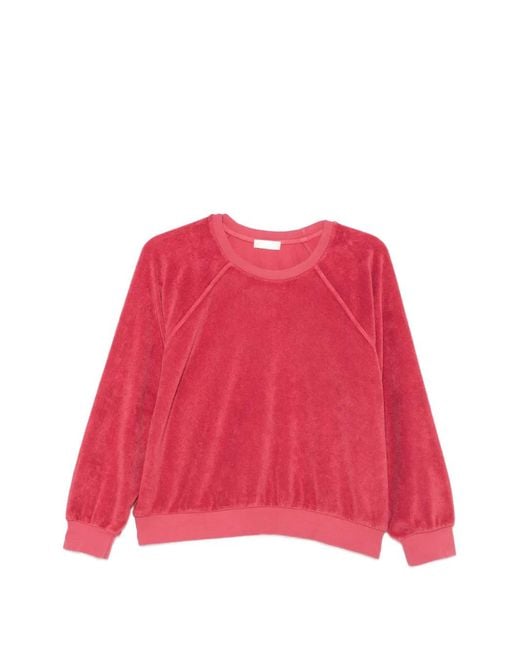 Suzie Kondi Red Terry-Effect Sweatshirt