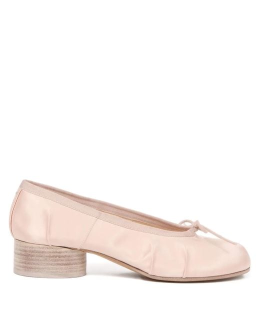 Maison Margiela Pink Tabi Satin Ballerinas
