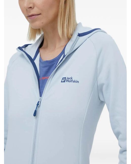 Jack Wolfskin Blue Baiselberg Hooded Zip Hoodie