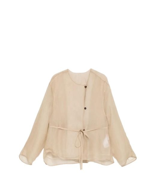 YEAREAST Natural See-Through Silk Jacket