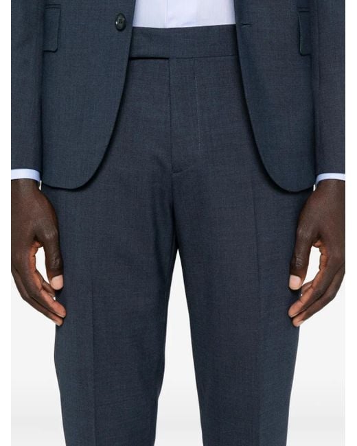 Paul Smith Blue Checked-Pattern Wool Suit for men