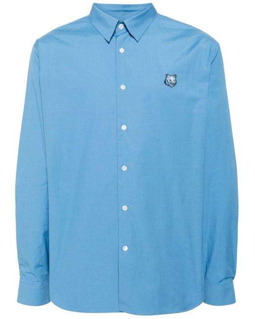 T-shirt Fox Head en coton Maison Kitsuné pour homme en coloris Blue