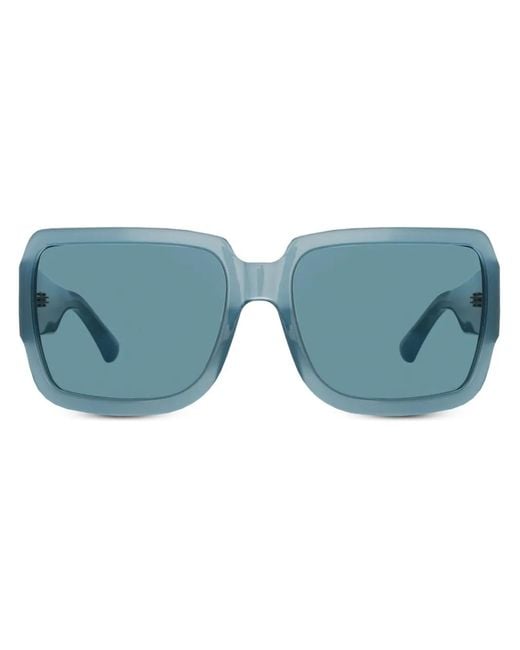 Linda Farrow Blue X Dries Van Noten Oversized-Frame Sunglasses
