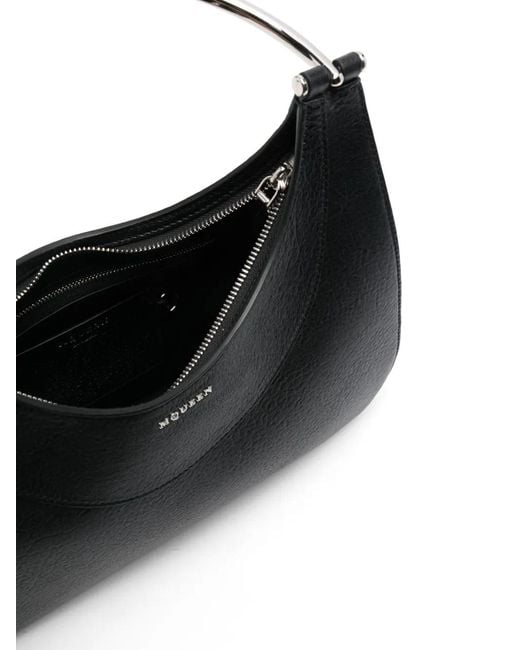 McQueen Black Cross-Bar Tote Bag
