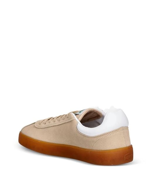Lacoste White Baseshot Sneakers Mit Logo-Patch