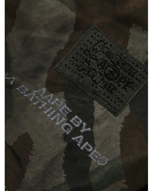 Aape By A Bathing Ape Green Zip-Up Hooded Jacket for men