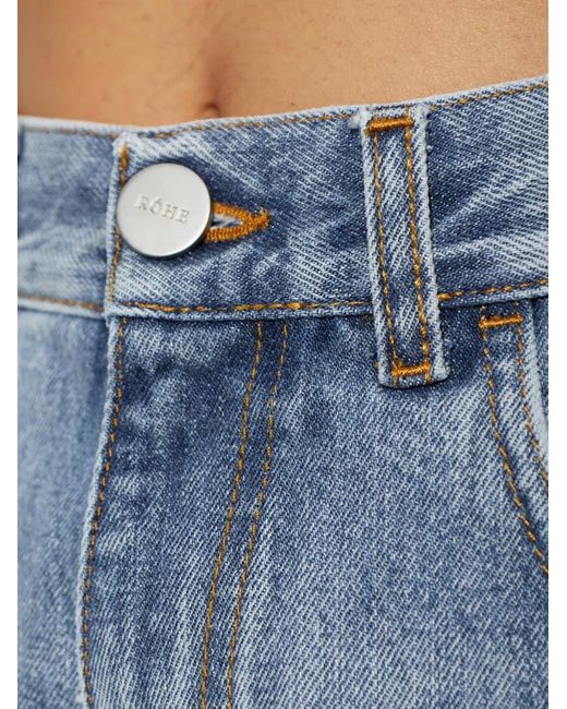 Rohe Blue Faded Wide-Leg Jeans