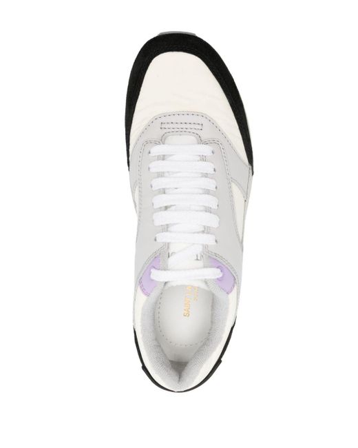 Saint Laurent White Bump Panelled Sneakers