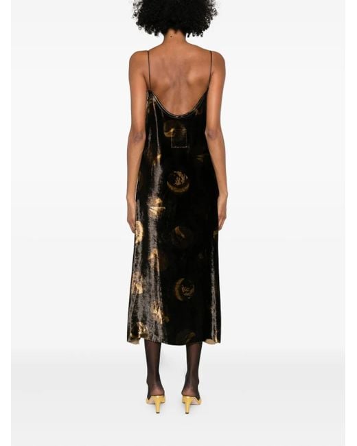 Abstract-pattern midi dress Uma Wang de color Black