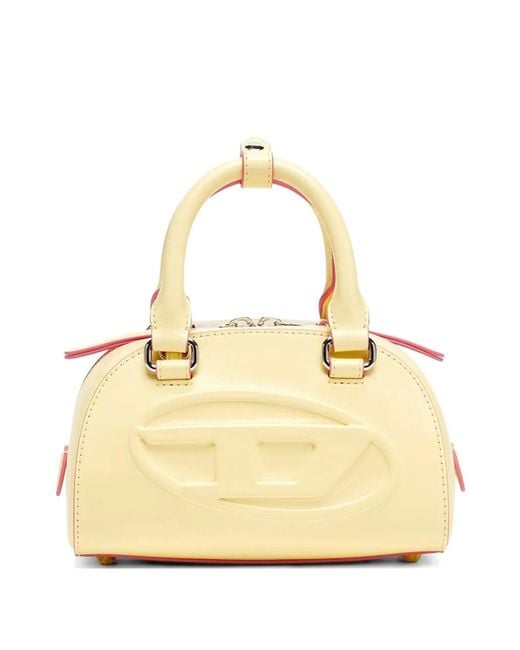 DIESEL Natural 1Dr Dome-Leather Small Bowling Bag