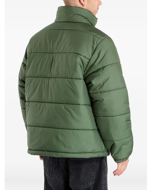 Vans Green Hillgate Zip-Up Puffer Jacket for men