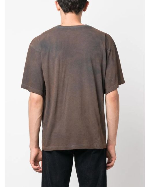DSquared² Gray Graphic-Print Cotton T-Shirt for men