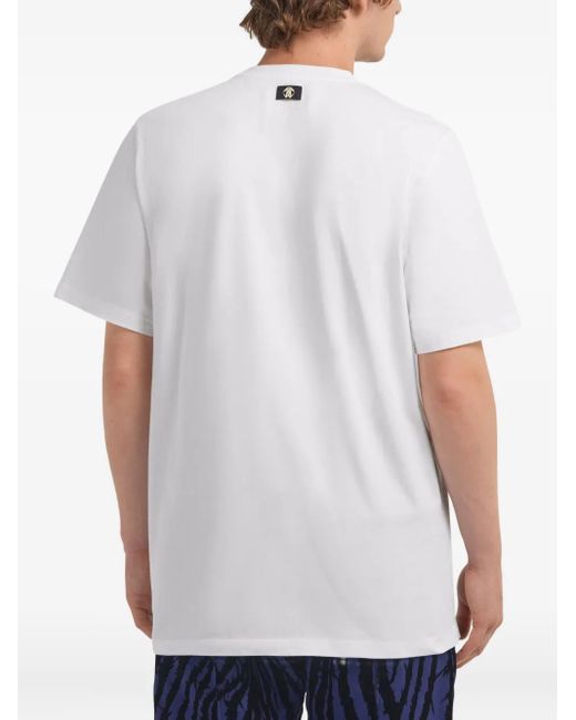 Roberto Cavalli White Logo Cottont-Shirt for men
