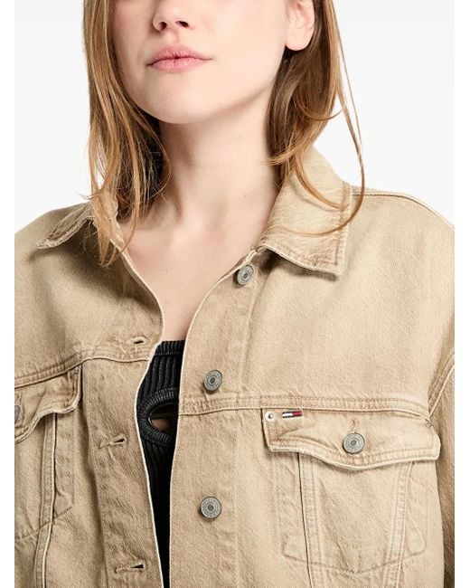 Tommy Hilfiger White Cotton Cropped Jacket