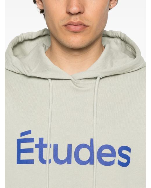 Etudes Studio White Logo-Print Hoodie for men