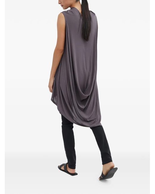 MARCELLA Blue Ines High-Neck Draped Tunic