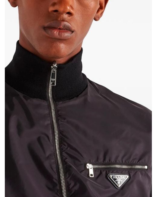 Prada Black Reversible Zip-Up Jacket for men