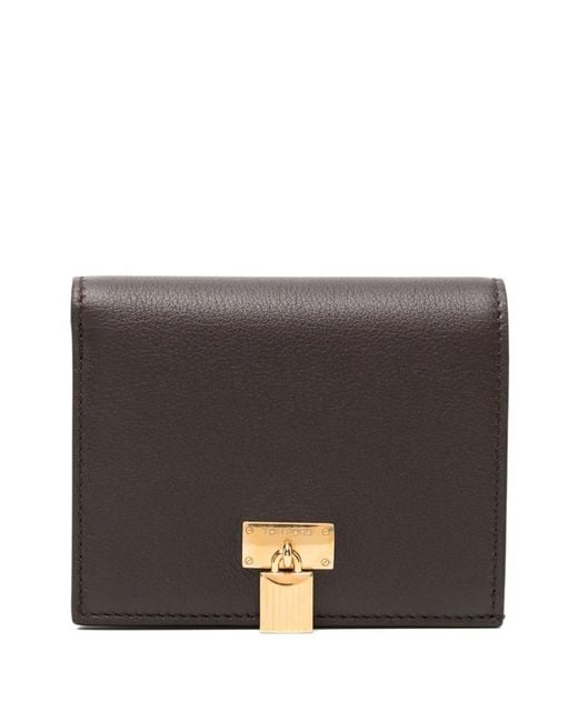 Tom Ford Gray Calf Leather Wallet