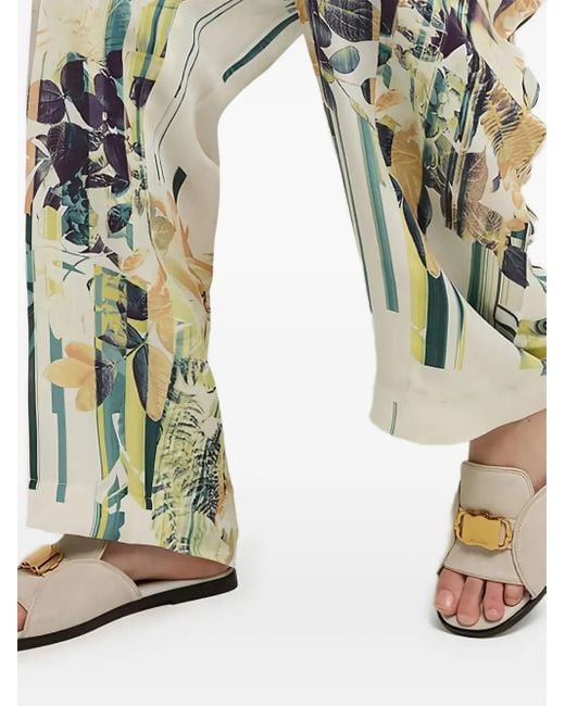 Agnona White Buckle Suede Sandals