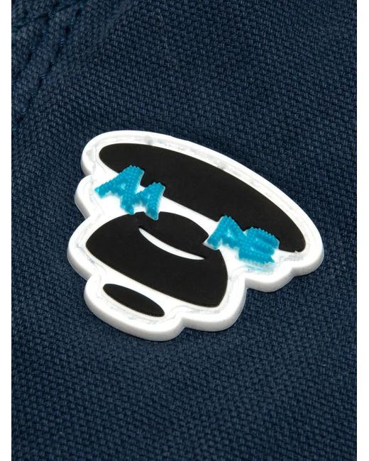 Aape By A Bathing Ape Blue Elasticated Embroidered Trousers for men