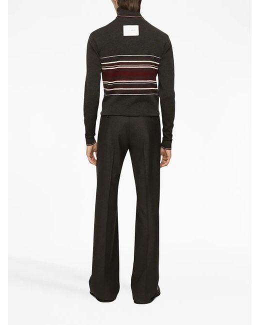 Dolce & Gabbana Gestreifter Rollkragenpullover in Black für Herren