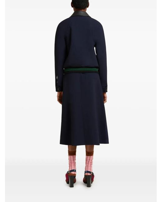 Chaqueta bómber con detalle bordado Marni de color Blue