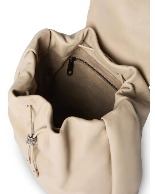 Brunello Cucinelli Natural Mellow Leather Backpack