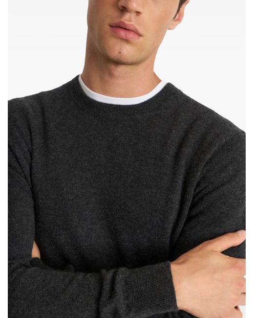 Pringle of Scotland Black Crew-Neck Cashmere Sweater for men