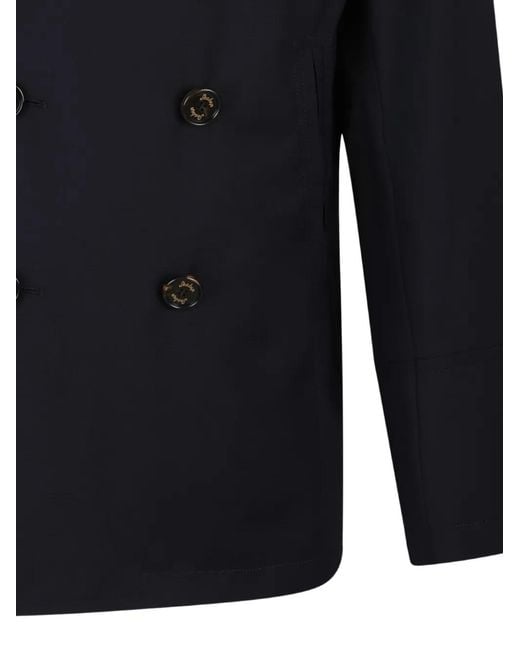 Sealup Blue Double-Breasted Jacket for men
