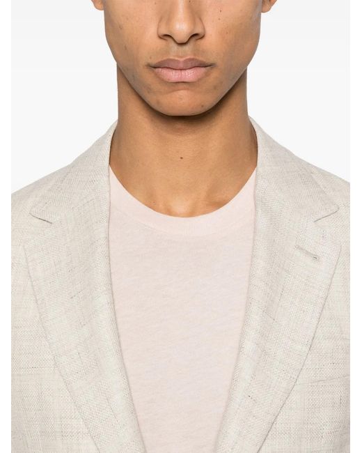 Canali White Single-Breasted Blazer for men