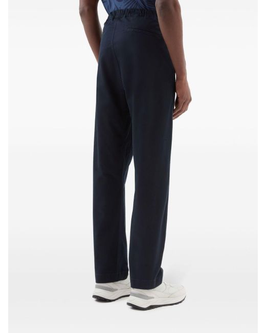 Pantalon droit à taille ceinturée Woolrich pour homme en coloris Blue