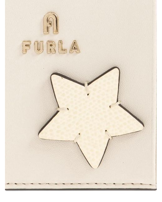 Furla Natural Camelia Medium Star-Patch Card Holder
