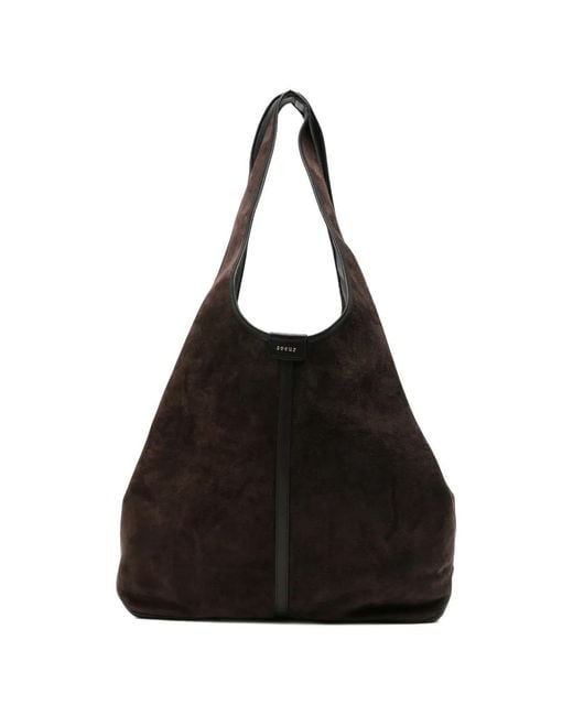 Soeur Black Suede Leather Shoulder Bag