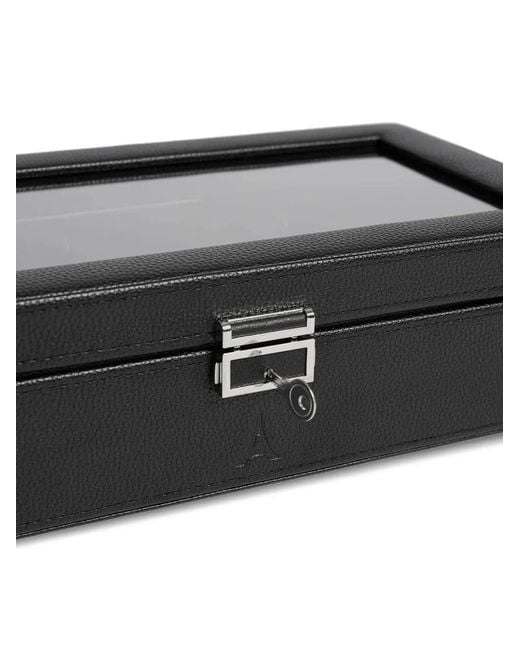 Manière De Voir Black Faux-Leather Watch And Jewellery Box