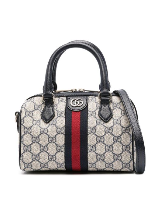 Gucci Black Ophidia GG Mini Top Handle Bag