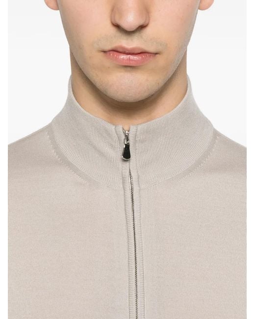 FILIPPO DE LAURENTIIS White Zip-Up Cardigan for men