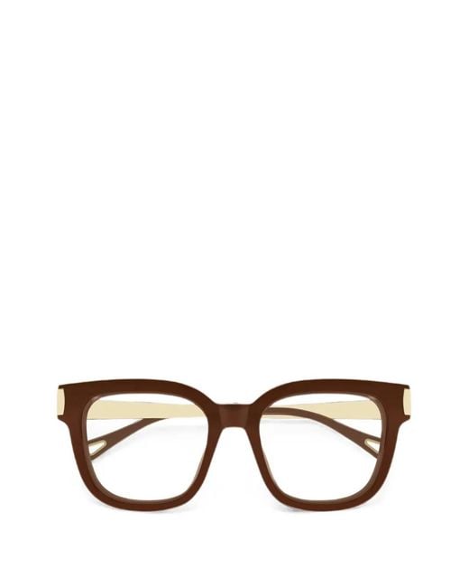 Chloé Black Brille Mit Eckigem Gestell