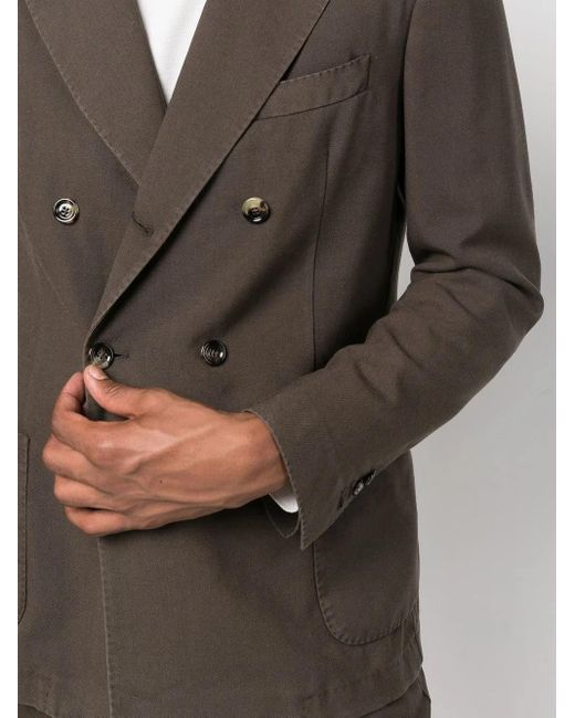 Dell'Oglio Gray Double-Breasted Suit for men