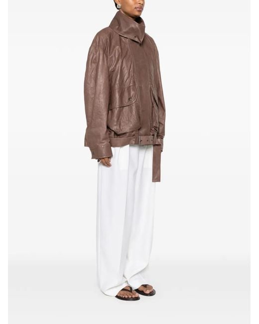 Calvin Klein Brown Belted Oversized Jacket