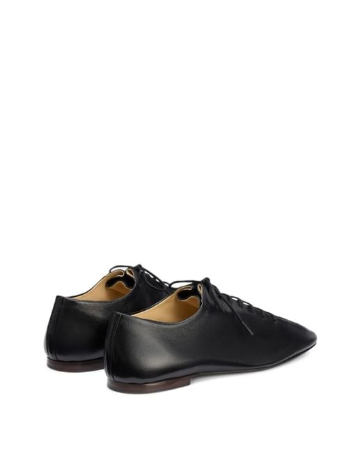 Lemaire Black Souris Leather Lace-Up Derby Shoes