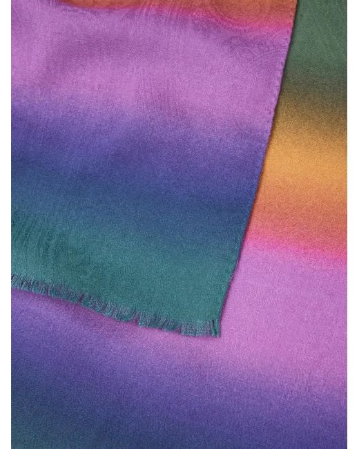 Etro Green Gradient-Effect Scarf for men