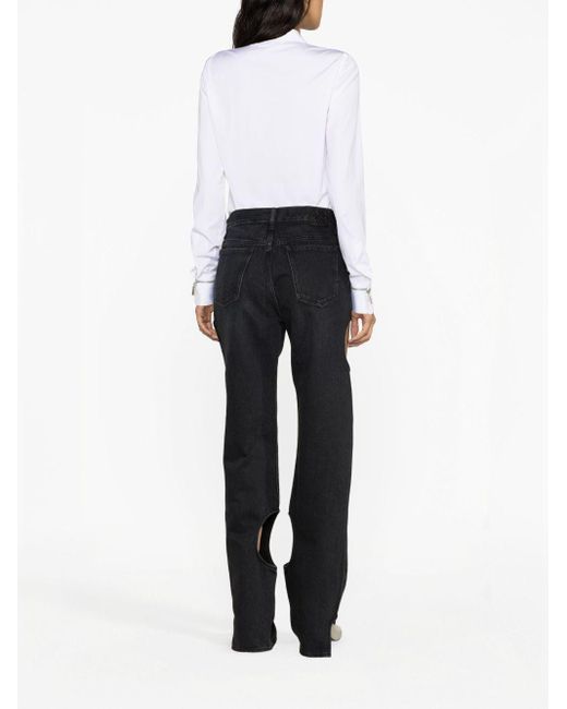 Cut-out Straight-leg Jeans