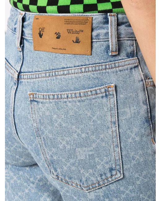 Off-White c/o Virgil Abloh Monogram-print Straight Leg Jeans in