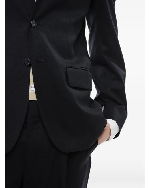 Corneliani Black Single-Breasted Wool Blazer for men